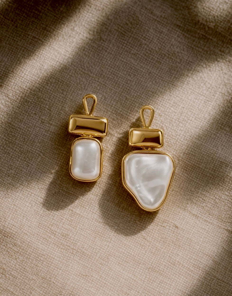 geo pearl dangles