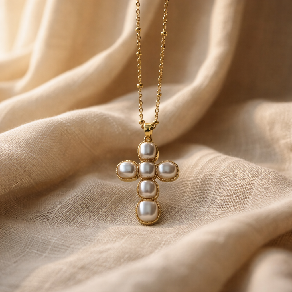 Pearl cross chain