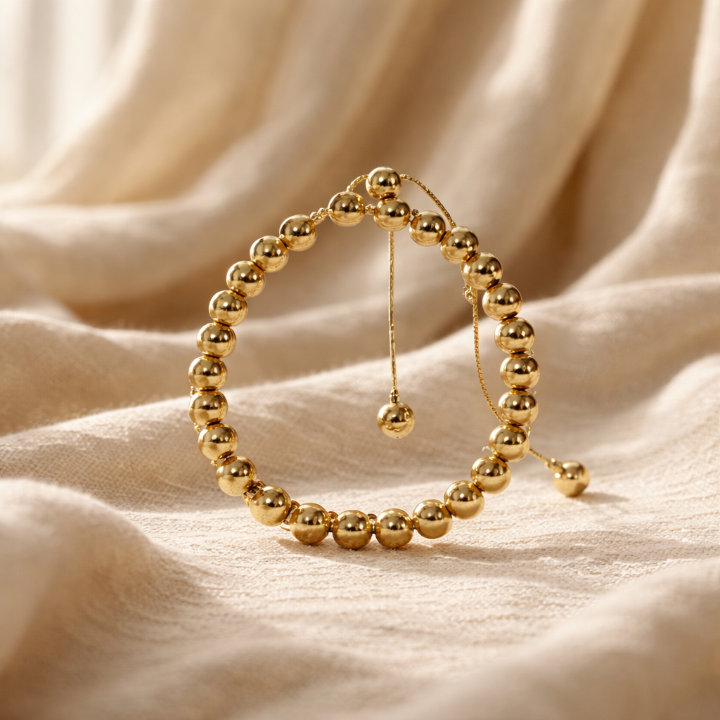 gold bead bracelet